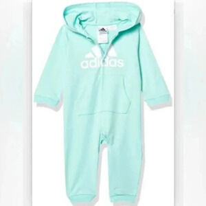 NWT  ADIDAS BABY BLUE COVERALLS 6M